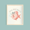 Drink More Water Illustrated Art Print