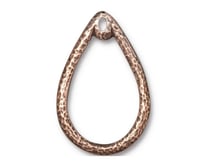 Image 4 of Teardrop Hoop Connector Stitch Around TierraCast Hammered Distressed Choose Size/Color
