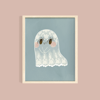 Lacey the Ghost Illustrated Art Print