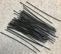 Image 3 of 2 inch Plated Brass Head Pins 2 inches Headpins 22 gauge 50 pcs Choose Your Color