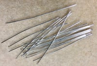 Image 4 of 2 inch Plated Brass Head Pins 2 inches Headpins 22 gauge 50 pcs Choose Your Color