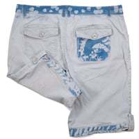 Image 3 of Upcycled Cyanotype Shorts, one of a kind