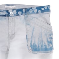 Image 2 of Upcycled Cyanotype Shorts, one of a kind