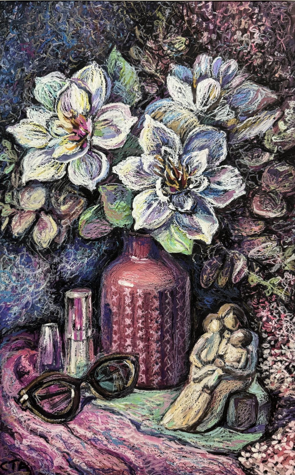 Image of Tatiana Suvorova - Still life with magnolias and sunglasses