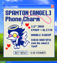 Image 1 of [UTDR] Spamton Angel Phone Charm PREORDER 