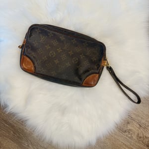 Image of Authentic Louis Vuitton Vintage Monogram Marly Dragonne GM Clutch Bag - Newly Restored