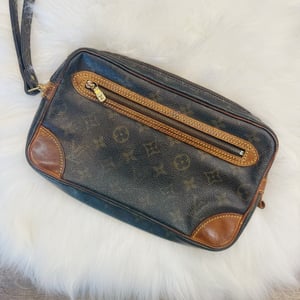 Image of Authentic Louis Vuitton Vintage Monogram Marly Dragonne GM Clutch Bag - Newly Restored