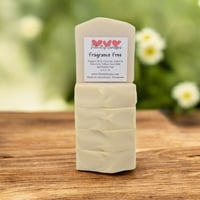5 Bars Fragrance Free: Goat Milk & Tallow Soap Bar, Homemade and Organic, All Natural Cold Process
