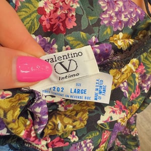 Image of Valentino Intimo Vintage 2 Pc Satin Lounge Set - NWT, Size M/L