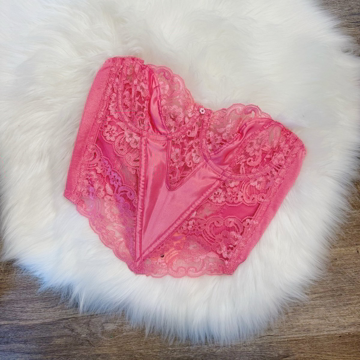 Image of Size 34B/32C - Vintage Christian Dior Rare Bubblegum Bustier