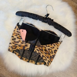 Image of Size Small - Authentic Moschino Leopard Bustier 