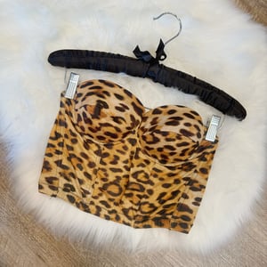 Image of Size Small - Authentic Moschino Leopard Bustier 