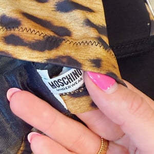 Image of Size Small - Authentic Moschino Leopard Bustier 