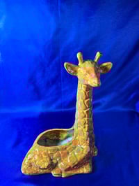 Image 1 of Ceramic Handmade Giraffe Planter Flower Pot Vase