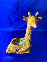 Image 2 of Ceramic Handmade Giraffe Planter Flower Pot Vase
