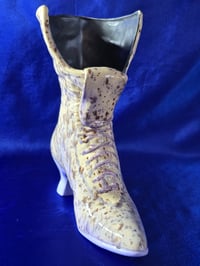 Image 2 of Vintage Handmade Ceramic Boot Planter