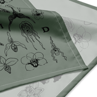 Image 2 of orchid bandana...in green