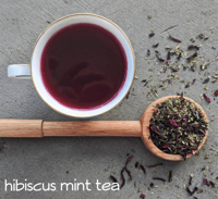 Image 1 of Hibiscus Mint Herbal Tea | herbal tea blends | Summertime Cooling Tea / Naturally CAFFEINE FREE