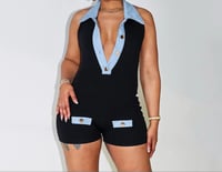 Jean Contrast Romper
