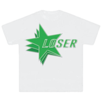 STARS TEE [GREEN ON WHITE]