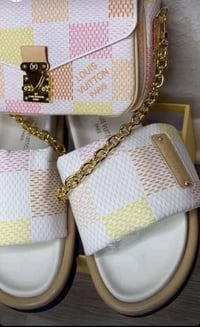 LV Peach Pochette Set