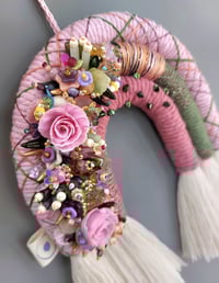 Image 2 of Embellished Macrame Rainbow Wallhanging (#2)