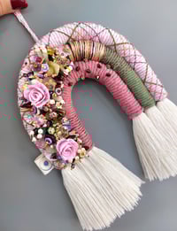 Image 4 of Embellished Macrame Rainbow Wallhanging (#2)