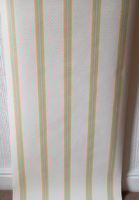 Image 3 of 1980s Vintage Laura Ashley Wallpaper Rolls -  'Louise' Cottagecore Polka Dot Stripe - (set of 3)