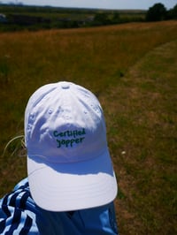 Image 4 of White & Green Certified Yapper Cap 