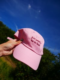 Image 1 of Pink Just Want To Be In Bed Cap 