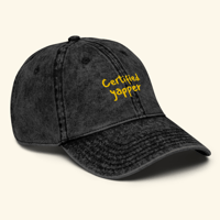 Image 1 of Black & Gold Certified Yapper Cap
