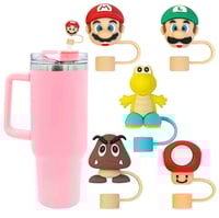 Image 2 of Super Mario Straw Covers 1-5 Pieces | 5 Piece Set