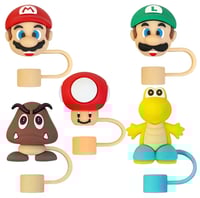 Image 1 of Super Mario Straw Covers 1-5 Pieces | 5 Piece Set