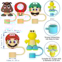 Image 8 of Super Mario Straw Covers 1-5 Pieces | 5 Piece Set