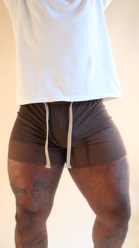 Image 1 of Dark brown transparent shorts (Pre-order)
