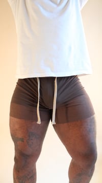 Image 4 of Dark brown transparent shorts (Pre-order)