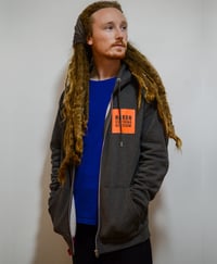 Image 2 of Box Logo Charcoal Zip Hood