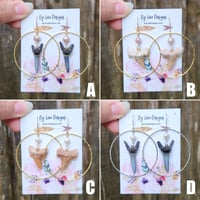 Image 2 of Large Shark Tooth Hoop Earrings