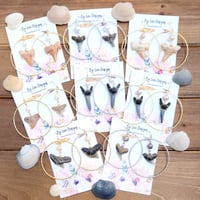 Image 1 of Large Shark Tooth Hoop Earrings