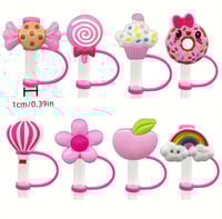 Image 4 of Candyland 8 Piece Straw Cover Set