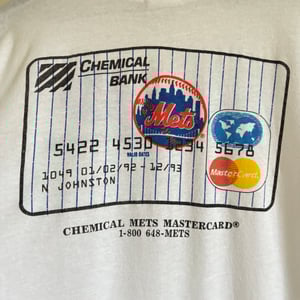 Image of New York Mets/Chemical Bank Mastercard T-Shirt