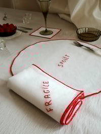 Image 2 of Fragile Hand Embroidered Napkins