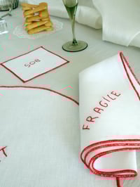 Image 4 of Fragile Hand Embroidered Napkins