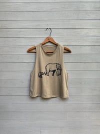 Image of Mama and Baby Elephant Cropped Tank
