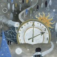 Image 4 of Painting 'Forest Clock 森の時計 bl' 原画