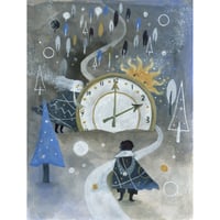 Image 1 of Painting 'Forest Clock 森の時計 bl' 原画
