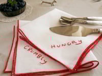 Image 3 of Hungry Hand Embroidered Napkins
