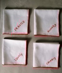 Image 5 of Hungry Hand Embroidered Napkins