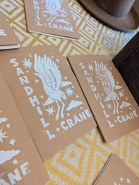 Image 2 of Hand printed Sandhill crane notebook