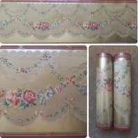 Image 1 of 1980s Vintage Brewsters Wallpaper Border Rolls - Traditional Dark Academia - (Set of 2)